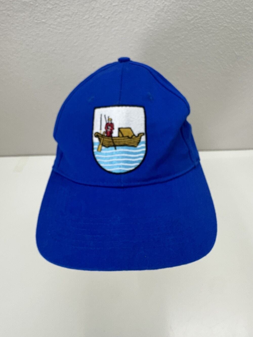 Big X Baseball Hat Boating Fisherman Embroidered Bleu Adjustable Cap